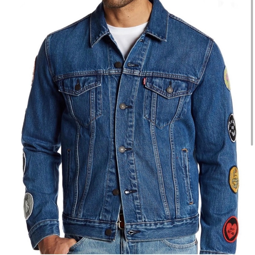 Levi's Limited Men's Vintage Patched Stonewash Blue Trucker Jacket Size XL